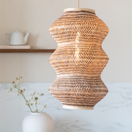 GOOD & MOJO Ibiza stijl hanglamp Barbados 1-lichts naturel bruin