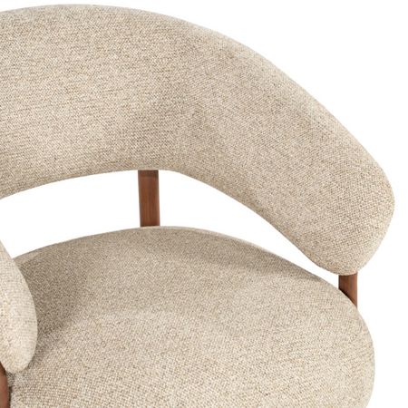 By-Boo Japandi fauteuil Sedia brown
