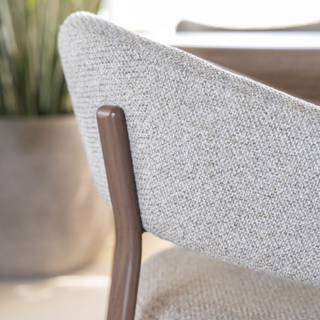 By-Boo Japandi eetkamerstoel Sedia brown met armleuning