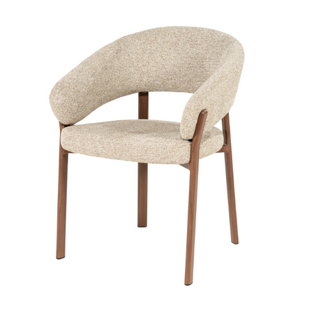By-Boo Japandi eetkamerstoel Sedia brown met armleuning