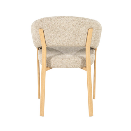 By-Boo Scandinavische eetkamerstoel Sedia natural met armleuning