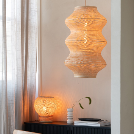 GOOD & MOJO Ibiza stijl hanglamp Barbados 1-lichts naturel