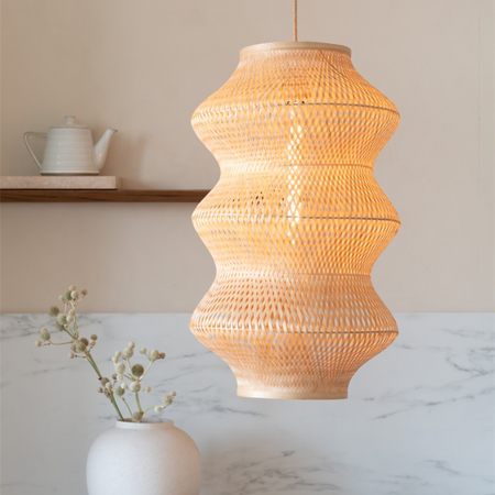 GOOD & MOJO Ibiza stijl hanglamp Barbados 1-lichts naturel