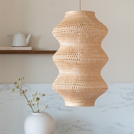 GOOD & MOJO Ibiza stijl hanglamp Barbados 1-lichts naturel