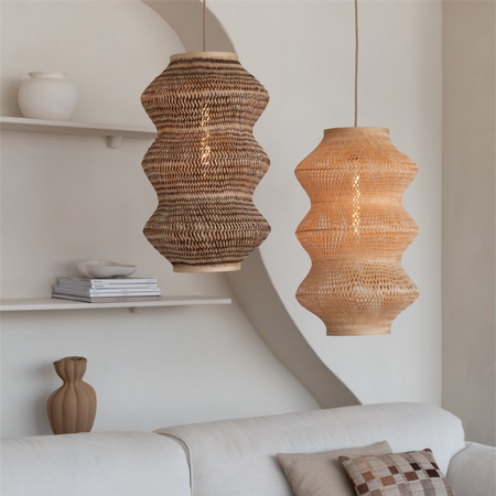 GOOD & MOJO Ibiza stijl hanglamp Barbados 1-lichts naturel