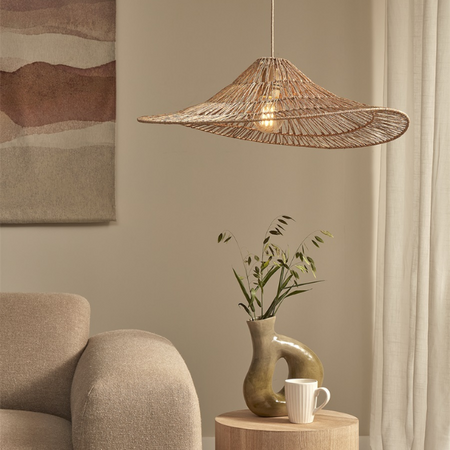GOOD & MOJO Ibiza stijl hanglamp Cuzco Ø65 cm 1-lichts naturel
