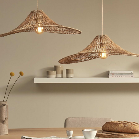 GOOD & MOJO Ibiza stijl hanglamp Cuzco Ø65 cm 1-lichts naturel