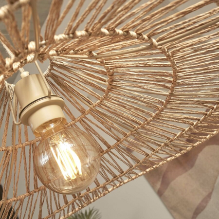 GOOD & MOJO Ibiza stijl hanglamp Cuzco Ø65 cm 1-lichts naturel