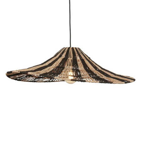 GOOD & MOJO Ibiza stijl hanglamp Cuzco Ø65 cm 1-lichts naturel zwart