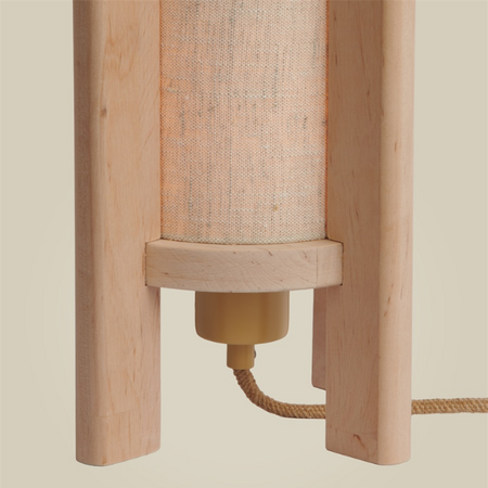 GOOD & MOJO Scandinavische tafellamp Corsica naturel hout