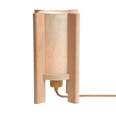 GOOD & MOJO Scandinavische tafellamp Corsica naturel hout