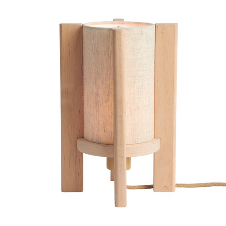 GOOD & MOJO Scandinavische tafellamp Corsica naturel hout
