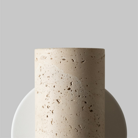 it's about RoMi Moderne Japandi wandlamp Tivoli 2-lichts travertin wit