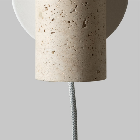 it's about RoMi Moderne Japandi wandlamp Tivoli 2-lichts travertin wit