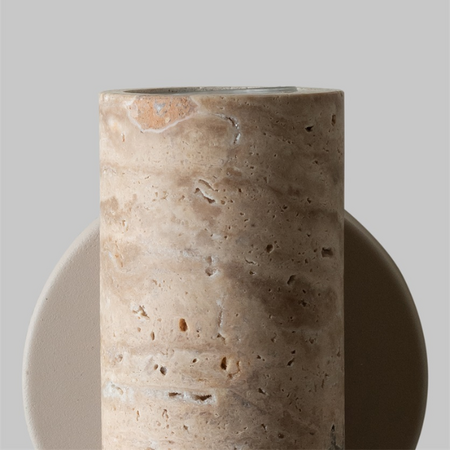 it's about RoMi Moderne Japandi wandlamp Tivoli 2-lichts travertin zand