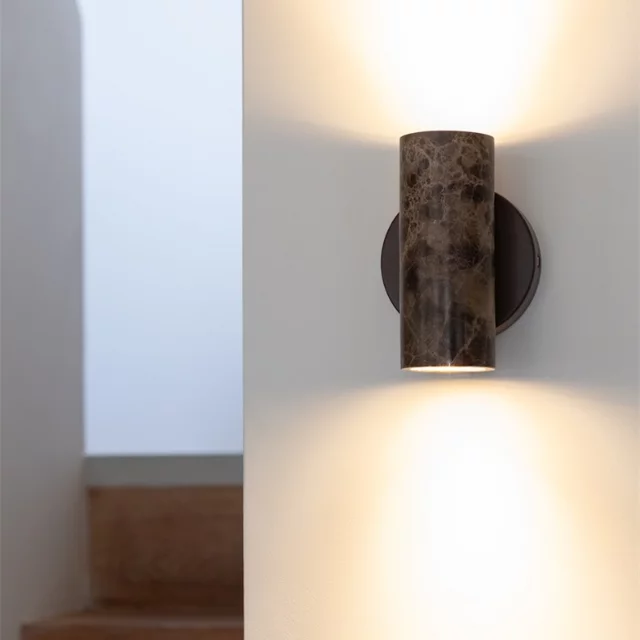 Wandlamp Tivoli 2-lichts travertin bruin