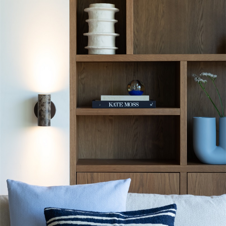 it's about RoMi Modern retro wandlamp Tivoli 2-lichts travertin bruin