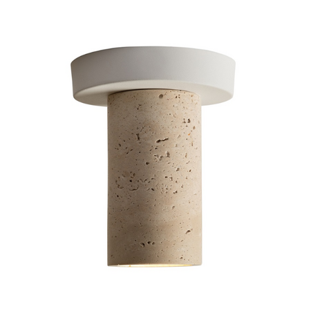 it's about RoMi Moderne Japandi plafondlamp Tivoli 1-lichts travertin wit