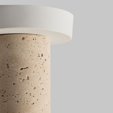 it's about RoMi Moderne Japandi plafondlamp Tivoli 1-lichts travertin wit