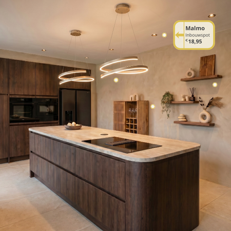 BelaLuz Shop the look Champagne Kitchen keuken set met verlichting en meubels