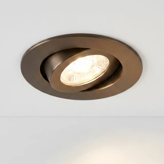 Inbouwspot Hugo 1-lichts Anodic brown kantelbaar