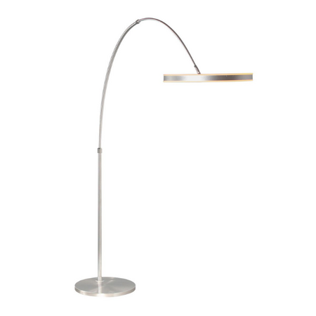 Steinhauer Moderne booglamp Ringlux 1-lichts staal