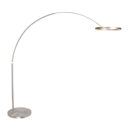 Steinhauer Moderne booglamp Ringlux 1-lichts staal