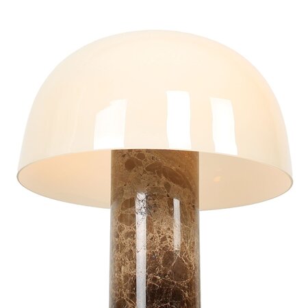 ETH Retro vintage tafellamp Barbara 2-lichts marmer