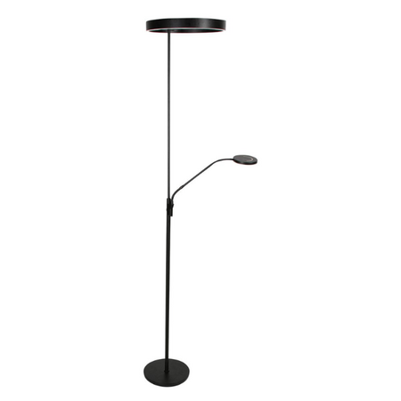 Steinhauer Moderne uplighter Soleil 2 met leeslamp zwart