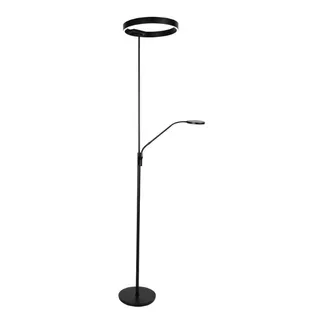 Uplighter Soleil 2 met leeslamp zwart