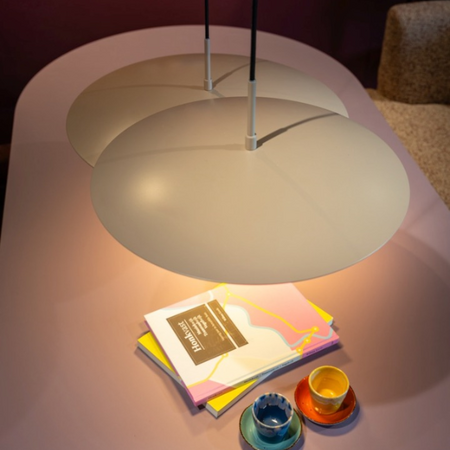 ETH Modern industriële hanglamp Sanne 1-lichts zand dim to warm Ø50 cm