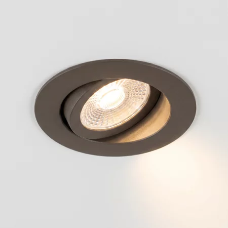 ETH Modern industriële inbouwspot Ronin 1-lichts Anodic brown dim to warm IP44