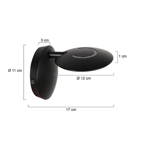 Steinhauer Industriële wandlamp Zenith 2 zwart