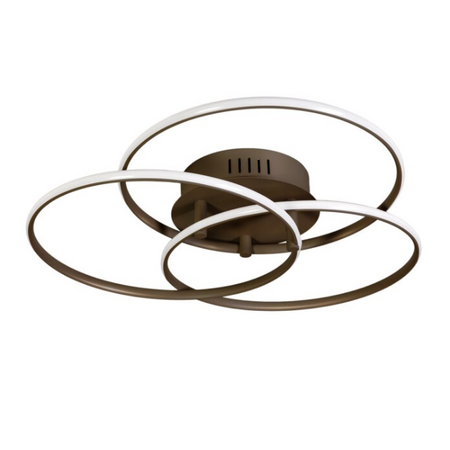 ETH Moderne plafondlamp Jasmijn 3-standen memory Ø42 cm 24 watt Anodic Brown