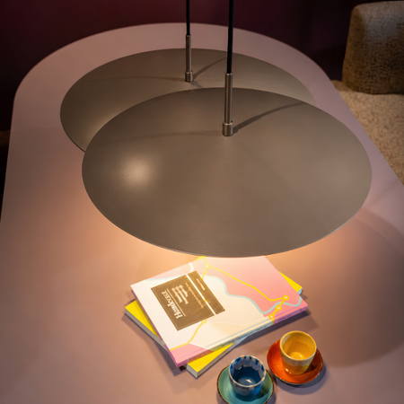 ETH Modern industriële hanglamp Sanne 1-lichts Anodic brown dim to warm Ø40 cm