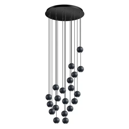 ETH Design Videlamp Grace Ø50 cm 20-Lichts getrapt zwart verstelbaar