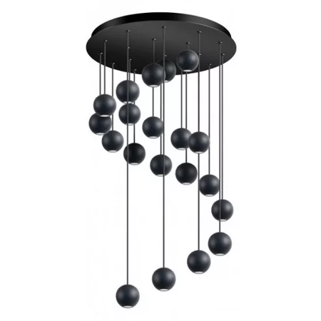 ETH Design Videlamp Grace Ø50 cm 20-Lichts getrapt zwart verstelbaar