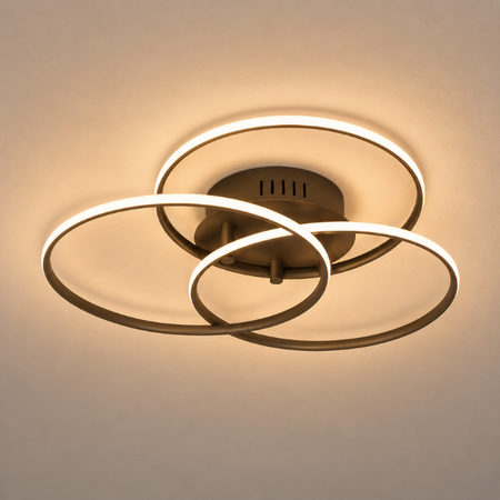 ETH Moderne plafondlamp Jasmijn 3-standen memory Ø42 cm 24 watt Anodic Brown
