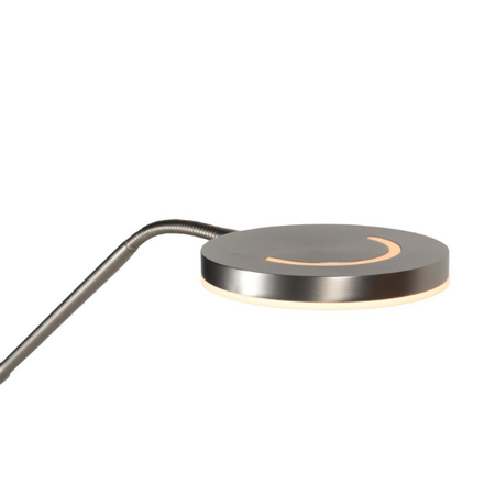 Steinhauer Moderne leeslamp Soleil 2 staal met afstandsbediening