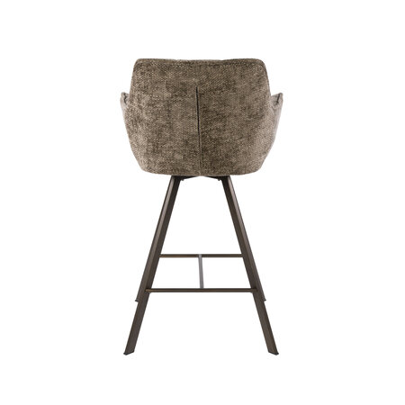 BelaLuz Moderne barstoel Turn draaibaar Hoven taupe brons