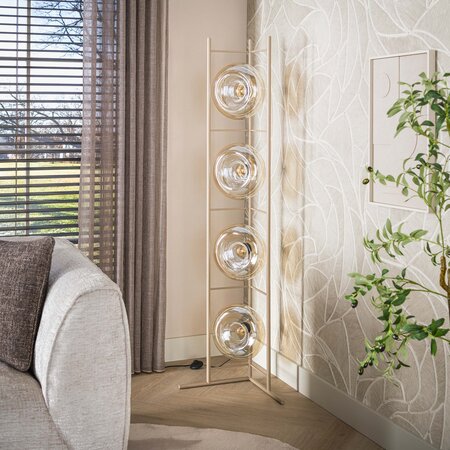 BelaLuz Moderne vloerlamp Sorro 4-lichts Beige