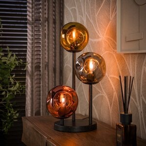 BelaLuz Moderne design tafellamp Miro 3-lichts charcoal