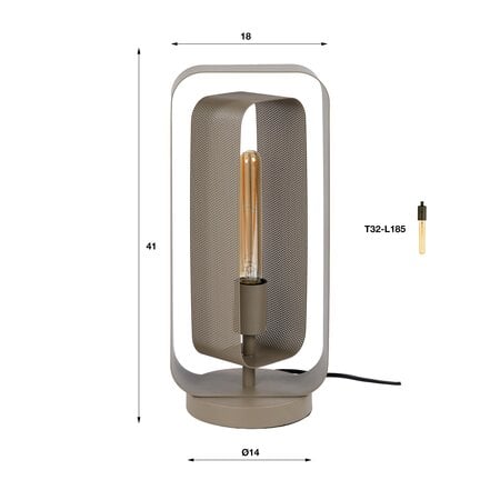 BelaLuz Moderne tafellamp  Echo 1-lichts beige