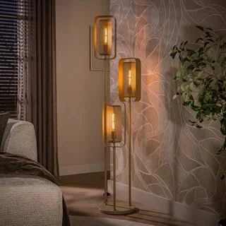 Vloerlamp  Echo 3-lichts beige