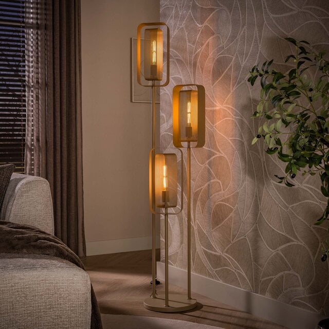 Vloerlamp  Echo 3-lichts beige