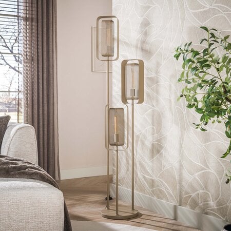 BelaLuz Moderne vloerlamp  Echo 3-lichts getrapt beige