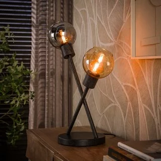 Tafellamp Poly 2-lichts charcoal