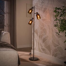 Vloerlamp Calore 3-lichts Sienna brown