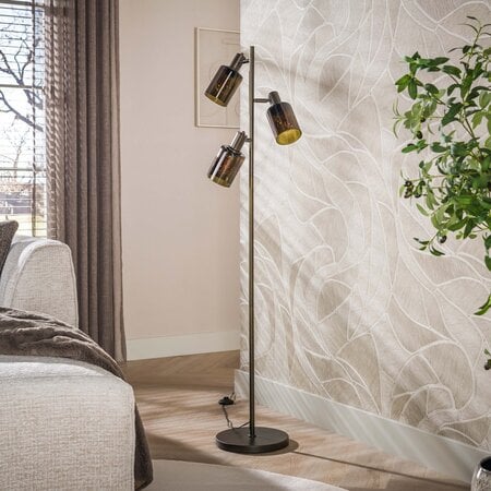 BelaLuz Moderne vloerlamp Calore 3-lichts Sienna brown