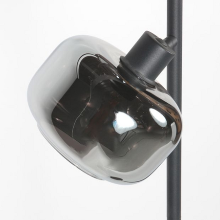 Steinhauer Moderne vloerlamp Tenebris 2-lichts smoke glas